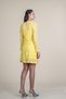 Women's Summer Yellow Tulle Lace Detailed Long Sleeve Mini Dress 50380 - 5