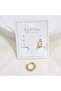 Xuping 8 mm Stone-Set Mini Hoop Earrings Gold