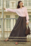 Drawstring Wide Leg Pants Brown - 6