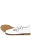 Rakerplus 100% Leather White Buckle Girls' T-Bar Ballerina Shoes - 5