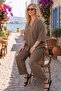 Women's Plus Size Single Button Bohemian Tencel Suit |   Sustainable Elegance - 4