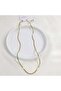 Xuping 2 mm Square Chain Necklace 50 cm Gold - 2