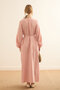 Yakadan Pleated Muslin Dress Powder - 5