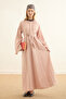 Drawstring Linen Dress Powder - 2
