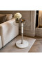 35X35 cm Silver Artificial Marble Side Table - 2