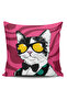 4-Piece Combination Cute Cat Set. Modern Patterned Decorative Digital Printed Throw Pillow Cover - 2