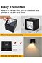Lohlee Solar Powered Wall Lights, Modern Square Design Wall Sconce, Ip65 Waterproof for Outdoor Use. - 7