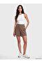 Lcw Vision Brown Soft Touch Women's Shorts with Elastic Waist