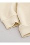 Women's Beatiful Shadow Flower Printed Comfortable Fit Crew Neck Beige Sweatshirt - 3