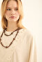 Bat Sleeve Tunic Trouser Set Stone - 4