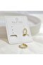Xuping 8 mm Stone-Set Mini Hoop Earrings Gold - 2
