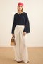 Mobile Piecey Ruffled Trousers Ecru - 7