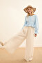 Elastic Waist Wide Leg Trousers Stone - 2