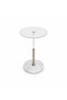 35X35 cm Silver Artificial Marble Side Table