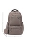 Dp Casual a Quality Mink Ecru 6 External Zippered Water Repellent School Sports Travel Daily Light Fabric Backpack 7-7 - 4