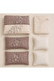 Nefren Premium Quality Velvet Compressed Bedding Set - 6 Pieces Quilted Rose Pattern with Elastic Sheet - 4