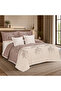 Nefren Premium Quality Velvet Compressed Bedding Set - 6 Pieces Quilted Rose Pattern with Elastic Sheet - 7