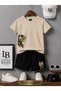 Summer Shorts T-Shirt Unisex (Side Print Tiger)