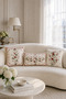 Red Floral Patterned 3-Piece Decorative Throw Pillow Cover Set - 2