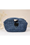 Blue Bag Raffia Hand Knitted