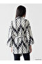 Nevavm Shawl Collar Patterned Women's Kimono with Difference - 3