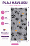 Paradise Dreams Printed Beach Towel 70X150 cm Tropical Palm Pattern Quick Drying Sea Towel - 4
