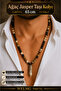 Wood Jasper Stone Pendant Bohemian Necklace