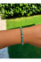 Enamel Flower Patterned Handcuff Bracelet & Enamel Flower Patterned Earrings Set of 2 - 2