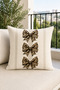 Retro Coquette Leopard Cherry Bow Patterned Digital Printed Decorative Throw Pillow Cover (Double Sided) - 8