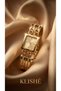 3-Piece Luxury Premium Women's Steel Watch Set Gold & Burgundy Vintage Women's Watch Old Money Elegant Stylish Luxury Women's Wristwatch |   Special Edition 2026 - 2