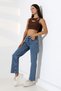 Girl'S/Women's High Waist Cut-Off Leg Comfortable Fit Blue Denim Jeans - 4