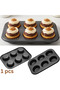 6-Cup Cupcake Baking Pan, Non-Stick Muffin Pan for Cupcakes, Muffins, Mini Cakes & Desserts, 6 Cavit