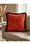 Zebra Patterned Fringed Throw Pillow Cover -Orange