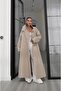 Stone Color Hazel Belted Long Trench Coat