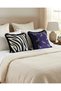 Purple Colored and Black-White Zebra Patterned 2-Piece Throw Pillow Set - 4