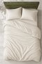 Double Striped Satin Bed Sheet Elastic Duvet Cover Set Hotel Type Soft & Shiny Boxed - 7