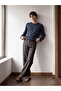 Nevavm Buttoned Oval Collar Long Sleeve Men's T-Shirt with Difference - 2