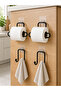 Practical Bathroom Organization Set 2 Roll Paper Holders 2 Towel Hangers - 3