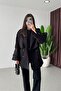 Belted Oversized Imported Zr Model Melton Coat - 5