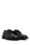Black Men's Black Lace-Up Leather Casual Shoes Wm750024Dv - 2