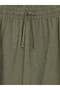 Lcwaikiki Curve Khaki Plus Size Linen Blend Women's Trousers - 6