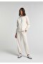 Regular Fit Mid Waist Straight Women's Stone Sweatpants