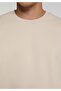 Regular Fit Round Neck Plain Men's Stone Sweatshirt - 4