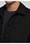 Regular Fit Zippered Lined Men's Black Jacket - 4