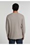 Regular Fit Round Neck Jacquard Men's Brown Sweater - 2