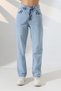 Girl's / Women's High Waist Jean Baggy Fit Light Blue Denim Pants - 5