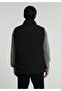 Regular Fit Stand Collar Zippered Lined Men's Black Vest - 2