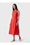 Nevavm Oval Neck Waist-Slit Dress with a Difference