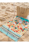 Two Mt Shop Quality Floral Patterned Beach Towel 70X150 cm