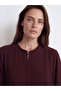 Two Mt Shop Quality Lcw Grace Brown Plain Long Coat - 3